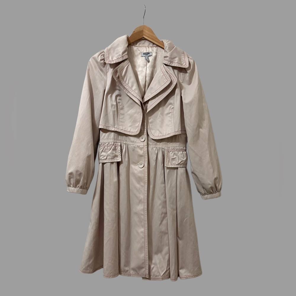 Moschino Cream Trench Coat